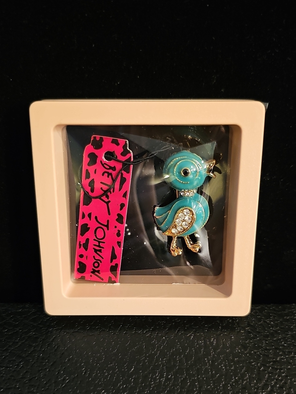 BJ Blue Birdie Brooch